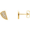 14 Karat Yellow Gold 0.10 Carat Diamond Earrings