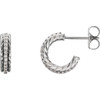 Platinum 0.20 Carat Diamond Hoop Earrings