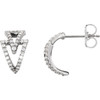 Buy Platinum 0.25 Carat Diamond Geometric Earrings