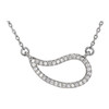 Sterling Silver 00.17 Carat Diamond 18 inch Necklace
