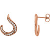 Shop 14 Karat Rose Gold 0.40 Carat Diamond Crescent Earrings