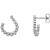 Sterling Silver 0.25 Carat Diamond Earrings