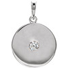 Sterling Silver 0.10 Carat Diamond Disc Pendant