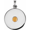 Golden Citrine Pendant in Platinum Citrine Disc Pendant