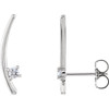 Shop Platinum 0.12 Carat Diamond Ear Climbers
