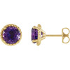 Shop 14 Karat Yellow Gold Amethyst Rope Earrings