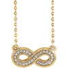 Shop 14 Karat Yellow Gold .08 Carat Diamond Infinity 16 inch Necklace