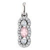 Buy Platinum Morganite and 0.25 Carat Diamond Pendant