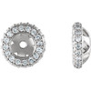 Platinum 0.20 Carat Diamond Earring Jackets