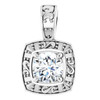 White Diamond in Platinum 4.1mm Round 0.33 Carat Diamond Pendant
