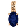14 Karat Rose Gold Lab Created Created Sapphire Pendant