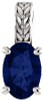 Platinum  Blue Sapphire Pendant