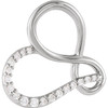 Shop Platinum .07 Carat Diamondfinity Inspired Heart Pendant