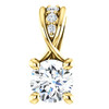 14 Karat Yellow Gold 0.25 Carat Diamond Pendant