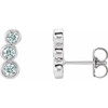 Platinum 0.50 Carat Diamond Ear Climbers