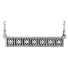 Platinum .06 Carat Diamond Milgrain Bar 16 inch Necklace