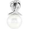 Platinum Freshwater Pearl Bypass Pendant