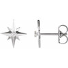 Sterling Silver .03 Carat Diamond Star Earrings
