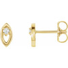 14 Karat Yellow Gold .05 Carat Diamond Solitaire Earrings