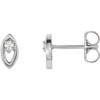 Platinum .05 Carat Diamond Solitaire Earrings