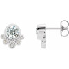 White Diamonds set in 14 Karat White Gold 5 8 Carat Diamond Earrings