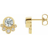 White Diamonds set in 14 Karat Yellow Gold 5 8 Carat Diamond Earrings