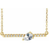 Lab Grown Diamond Necklace in 14 Karat Yellow Gold 0.33 Carat Lab Grown Diamond 16 inch Necklace
