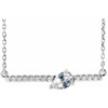 Real Lab Grown Diamond Necklace in Platinum 0.33 Carat Lab Grown Diamond 16 inch Necklace