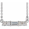 RealLab CreatedDiamond Necklace in Platinum0.20 Carat Diamond 16 inch Necklace