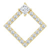 Sapphire Pendant in 14 Karat Yellow Gold Sapphire and 0.37 Carat Diamond Pendant