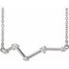 Real Diamond Necklace in Sterling Silver 0.10 Carat Diamond Constellation 16 inch Necklace