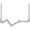 Platinum 0.10 Carat Diamond Constellation Bar 18 inch Necklace