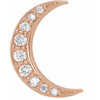 14 Karat Rose Gold .04 Carat Diamond Crescent Moon Single Earring