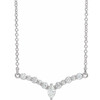 Real Diamond Necklace in Platinum 0.33 Carat Diamond 18 V Necklace