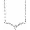 Real Diamond Necklace in Platinum 0.33 Carat Diamond 18 V Necklace