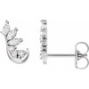 Platinum 0.25 Carat Diamond Earring Climbers