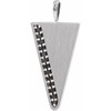 Real Diamond Pendant in Sterling Silver 0.20 Carat Black Diamond Triangle Pendant