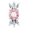 Platinum Pink Morganite and 0.25 Carat Diamond Pendant