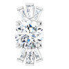 Sapphire Pendant in Platinum Sapphire and 0.16 Carat Diamond Pendant