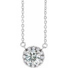 Real Diamond Necklace in Platinum 0.16 Carat Diamond 18 inch Necklace