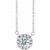 Real Diamond Necklace in Sterling Silver 0.75 Carat Diamond 18 inch Necklace