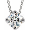 Platinum.75 Carat Diamond Solitaire 16 inch Necklace