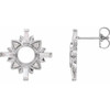 Platinum 0.50 Carat Diamond Celestial Inspired Drop Earrings