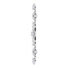White Diamond in 14 Karat White Gold .07 Carat Diamond Vintage Inspired Vertical Bar Pendant