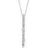 Real Diamond Necklace in Sterling Silver .07 Carat Diamond Vintage Inspired 16 inch Necklace