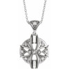 Real Diamond Necklace in Platinum 0.25 Carat Diamond Vintage Inspired 16 inch Necklace