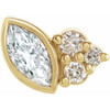 14 Karat Yellow Gold 0.10 Carat Diamond Left Earring