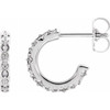 Diamond Earrings in 0.05 Carat .01 Carat Diamond Vintage Inspired Hoop Earrings