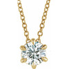 Lab Grown Diamond Necklace in 14 Karat Yellow Gold 0.37 Carat Lab Grown Diamond Solitaire 16 inch Necklace