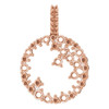 White Diamond in 14 Karat Rose Gold 0.60 Carat Diamond Scattered Circle Pendant